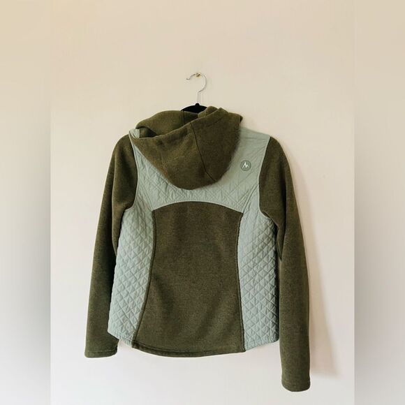 Marmot: Women's CODA Hoody - Beetle Green/Sea Fog - Picture 6 of 7